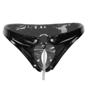 Rivets & Chaînes – Culotte vinyle cloutée