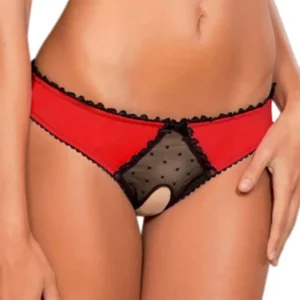 Satin Volanté – Culotte satin et plumetis ouverte