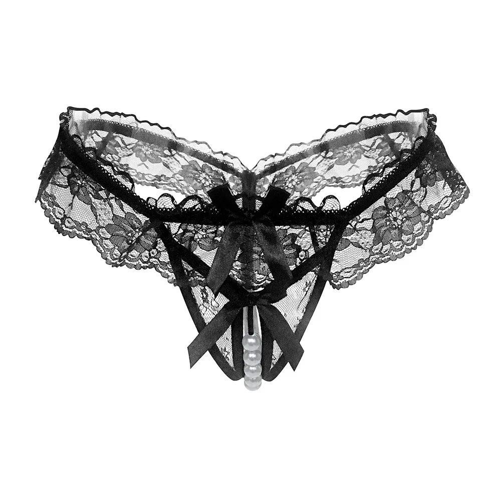 Volants Noirs – String dentelle volantée à perles - Image 15
