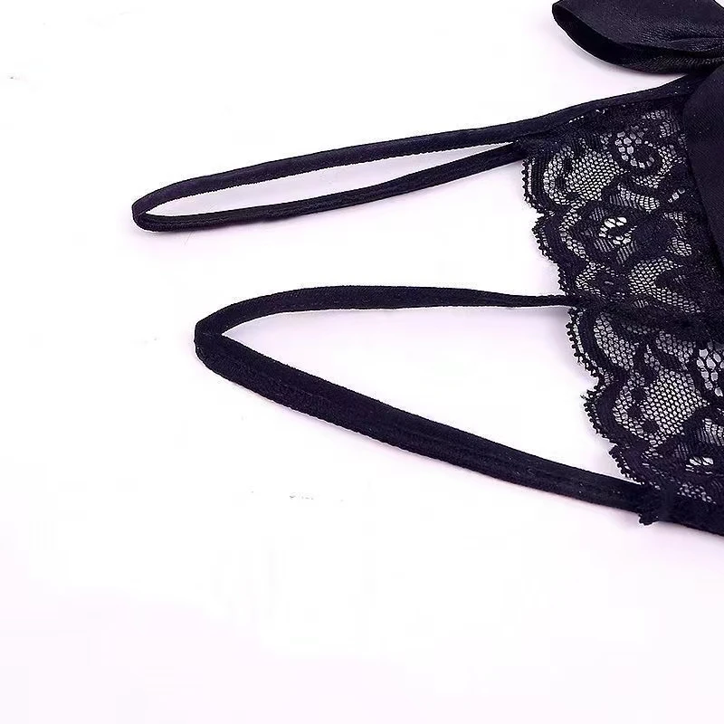 Nœud Satiné – String dentelle à grand nœud - Image 14