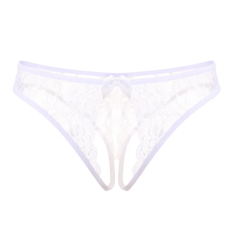 Fleur Ouverte – String dentelle et petit nœud - Image 3