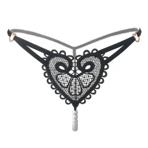 Cœur de Dentelle – String cœur et perles