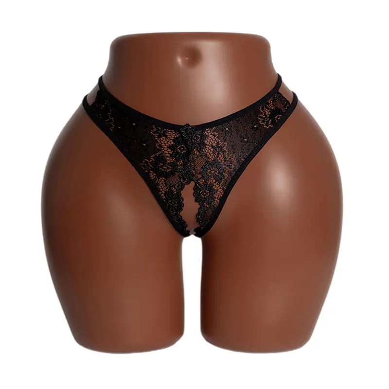 Lune Noire – String dentelle ajouré ouvert - Image 3