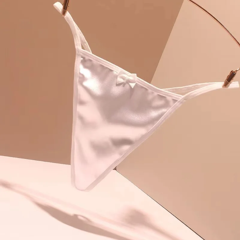 Satin Perle – String satiné à nœud perlé - Image 2