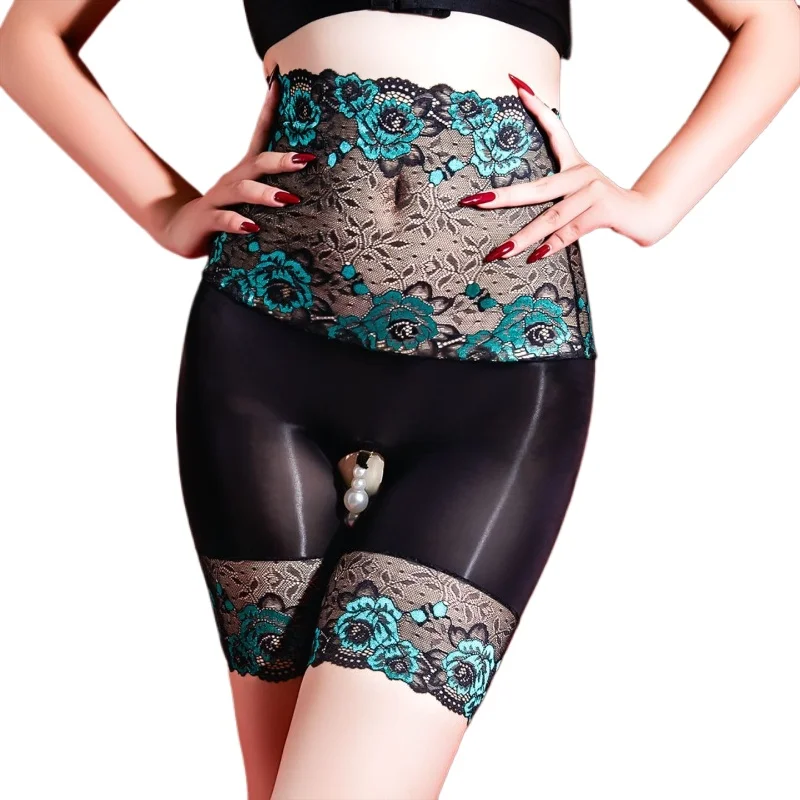 Éclat Brodé – Panty brillant ouvert à perles - Image 2