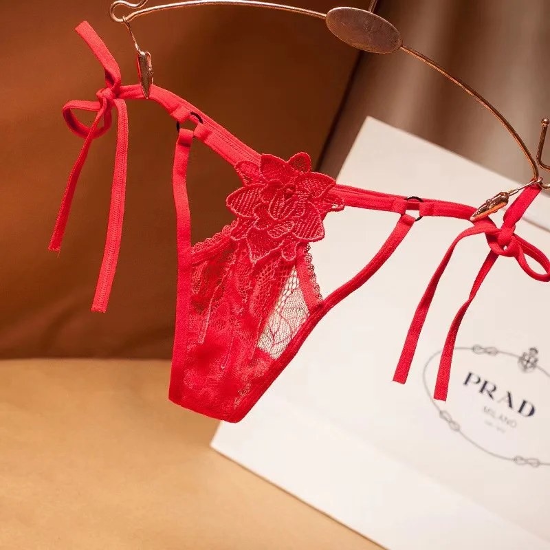Fleur à Nouer – String brodé à rubans - Image 5