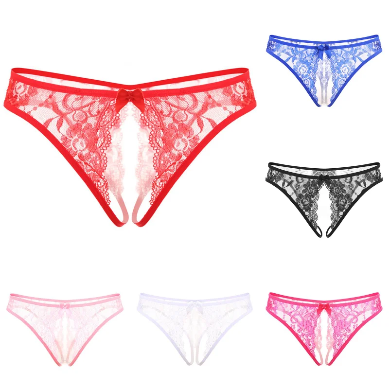 Fleur Ouverte – String dentelle et petit nœud - Image 4