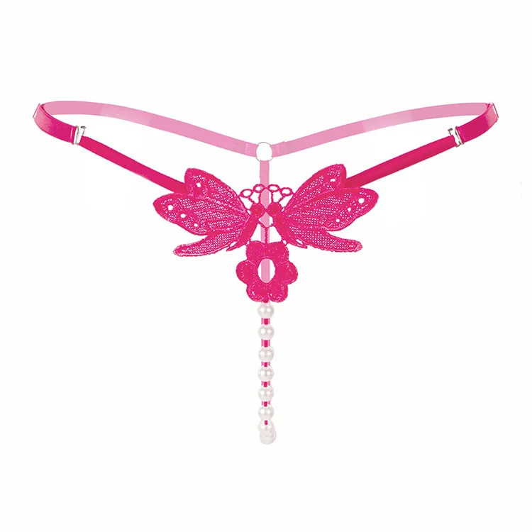 Papillon Rubis – String papillon brodé à perles - Image 2