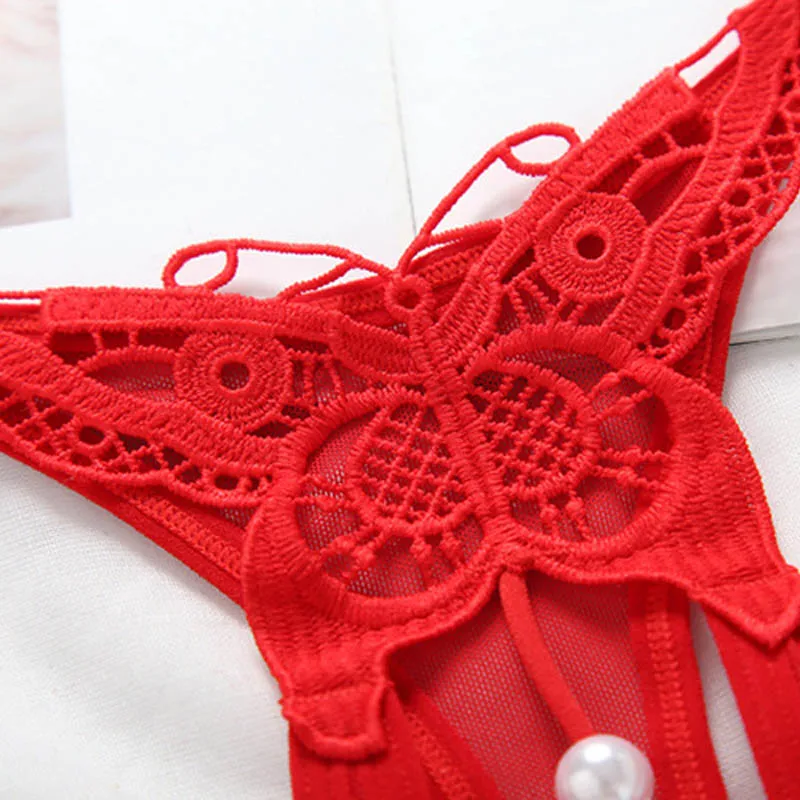 Envolée Nacrée – String papillon et perle - Image 2