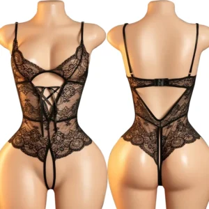 Voile Secret – Ensemble dentelle et décolleté plongeant - OpenString