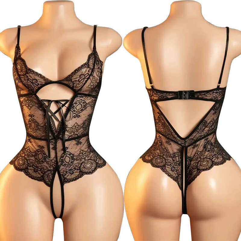 Voile Secret – Ensemble dentelle et décolleté plongeant - OpenString