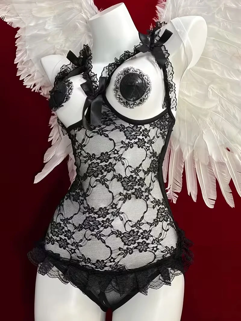 Bustier Romantique – Body dentelle à bonnets ouverts - Image 2
