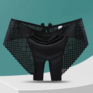 Résille Douce – Culotte satin et résille ouverte