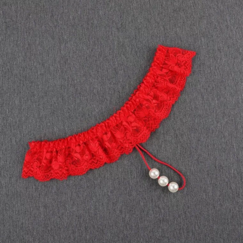 Trois Perles Froncées – String volant ouvert - Image 18