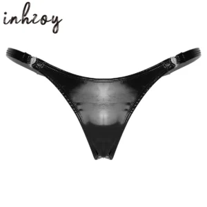Miroir – String vinyle effet mouillé