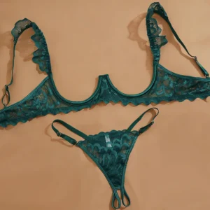 Voile Discret – Ensemble 2 pièces dentelle et maille - OpenString
