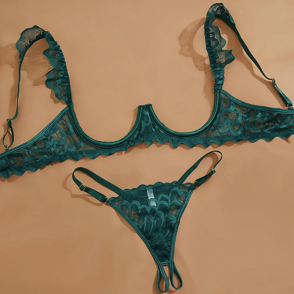 Voile Discret – Ensemble 2 pièces dentelle et maille - OpenString