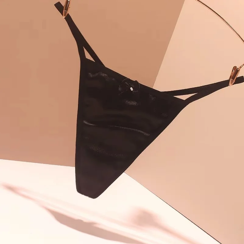 Satin Perle – String satiné à nœud perlé - Image 14