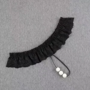 Trois Perles Froncées – String volant ouvert