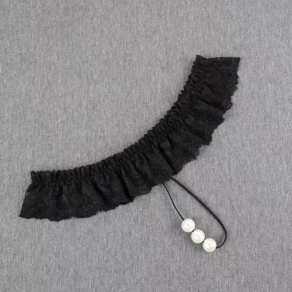 Trois Perles Froncées – String volant ouvert