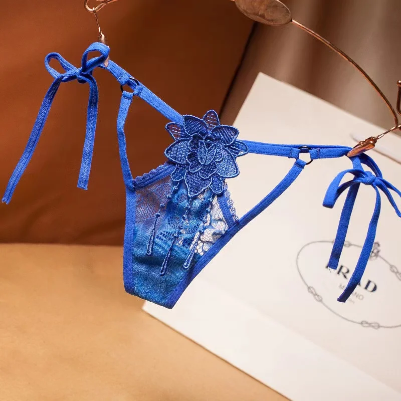 Fleur à Nouer – String brodé à rubans - Image 12