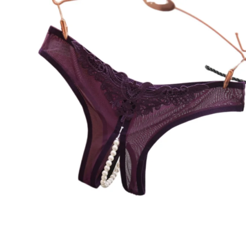 Satin Perlé – String satiné ouvert à perles - Image 10