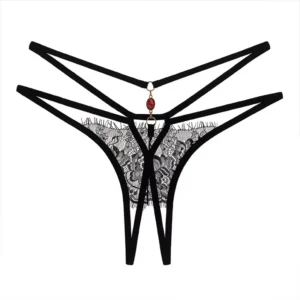Cœurs & Perles – String dentelle, 6 modèles