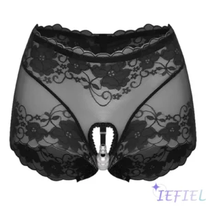 Haute Couture – Culotte haute dentelle à perles amovibles