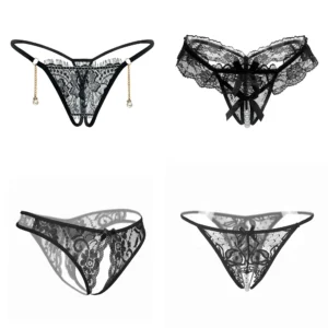 Collection Dentelle – String ouvert, 5 modèles