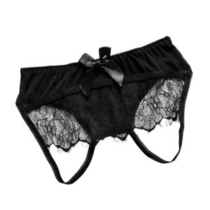 Cils de Dentelle – Culotte ouverte à nœud