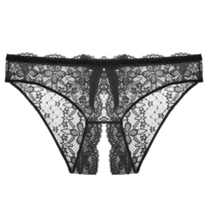 Dentelle Céleste – Culotte dentelle ouverte à nœud