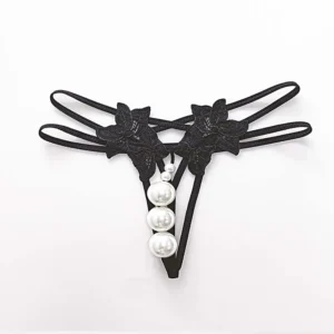 Trois Perles – String ouvert à perles