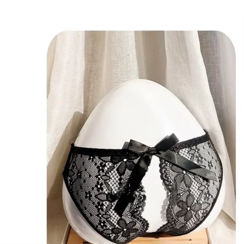 Dentelle Céleste – Culotte dentelle ouverte à nœud - Image 5