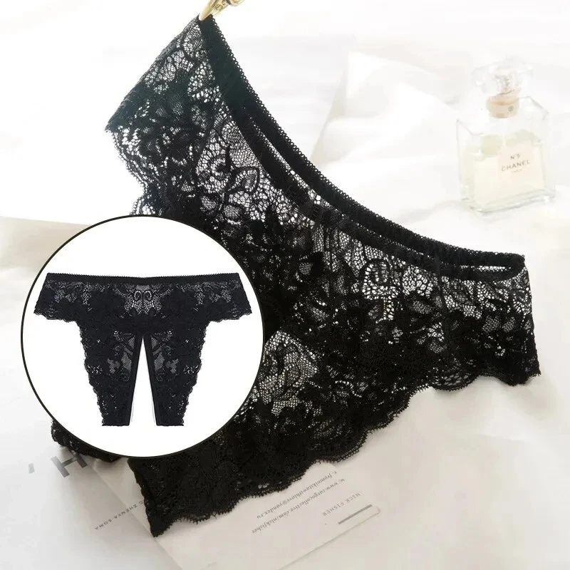 Shorty Secret – Culotte dentelle ouverte à nœud - Image 2