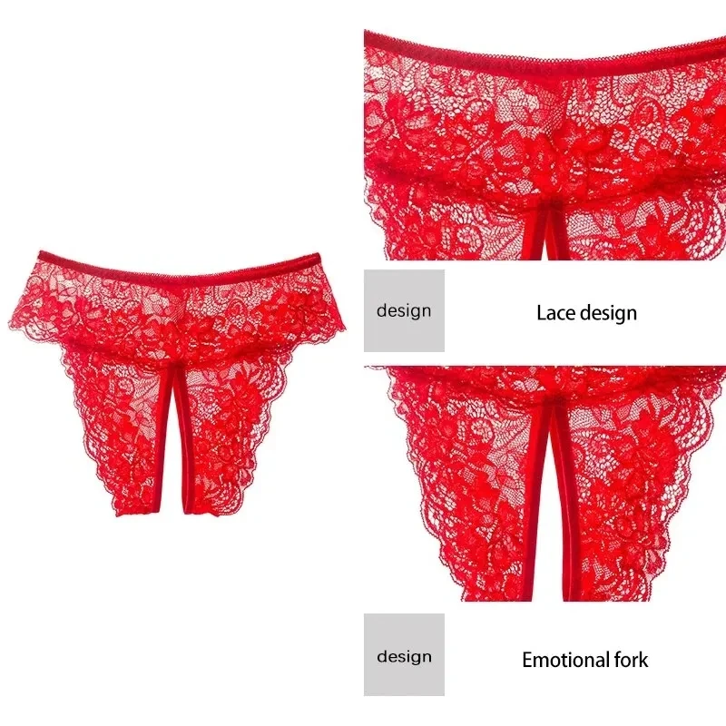 Shorty Secret – Culotte dentelle ouverte à nœud - Image 13
