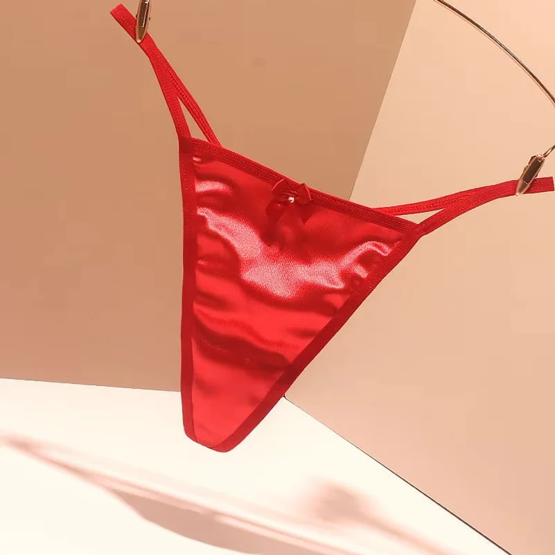 Satin Perle – String satiné à nœud perlé - Image 5