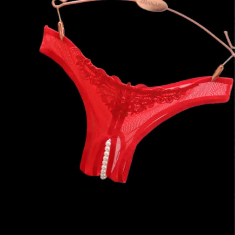 Satin Perlé – String satiné ouvert à perles - Image 8