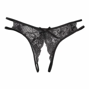 Papillon Généreux – String dentelle ouvert, grandes tailles