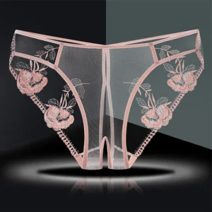Jardin Secret – Culotte tulle brodée ouverte