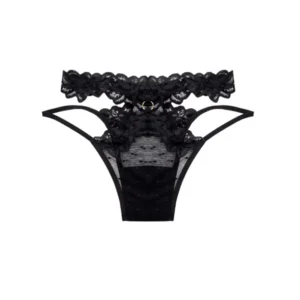 Boucle Dorée – Culotte dentelle à bretelles et boucle