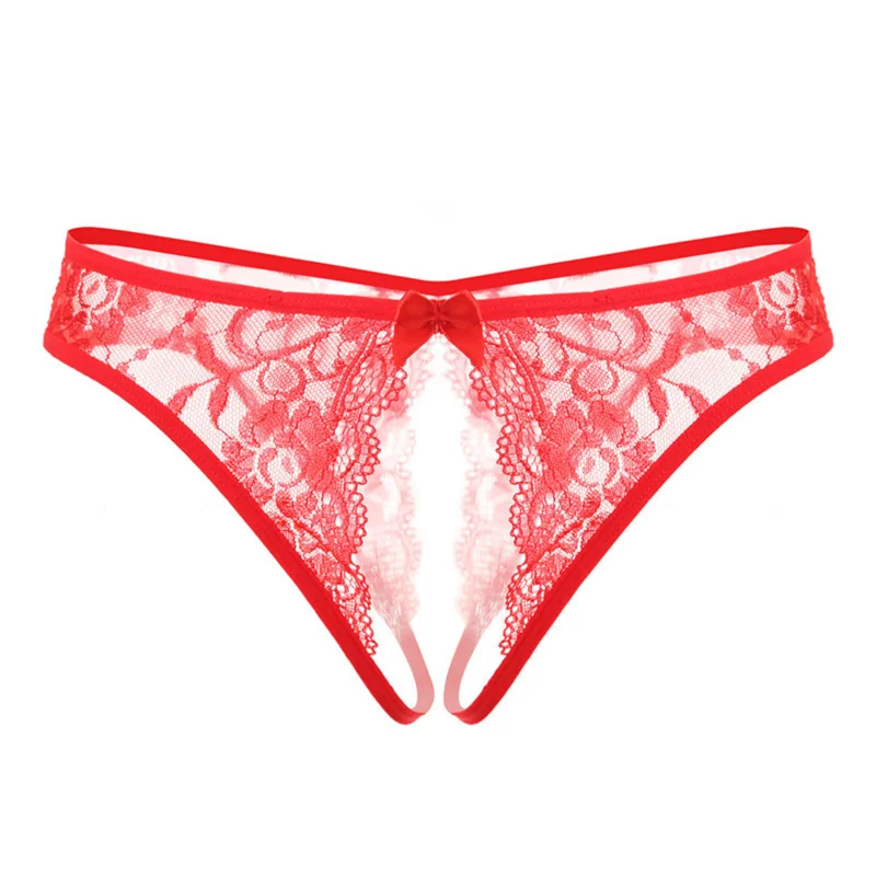 Fleur Ouverte – String dentelle et petit nœud - Image 2